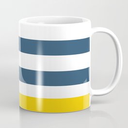 Navy and yellow stripes Coffee Mug
