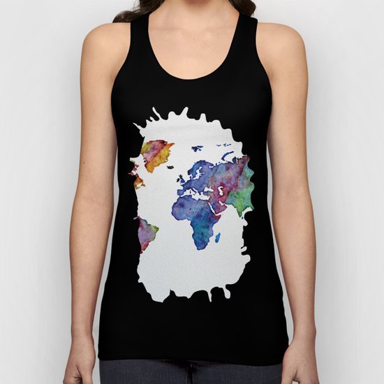 Multicolor World Map 03 Unisex Tank Top
