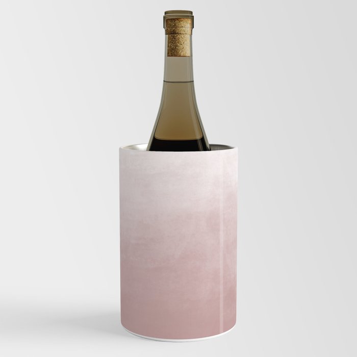 Ombre Paint Color Wash (dusty rose/white) Wine Chiller