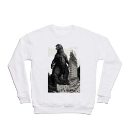 Godzilla and King Kong Visit The Flat Iron Building Crewneck Sweatshirt