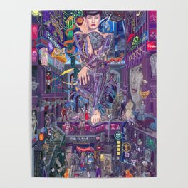 Android Eva and the Electric Apple Poster
