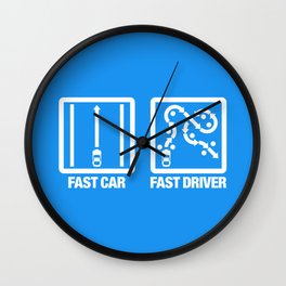 Fast Car - Fast Driver v4 HQvector Wall Clock