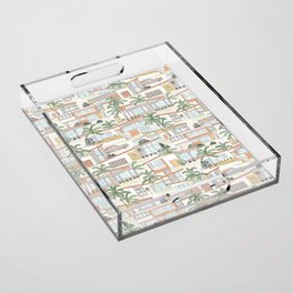 Mid-century architecture Palm Springs Acrylic Tray