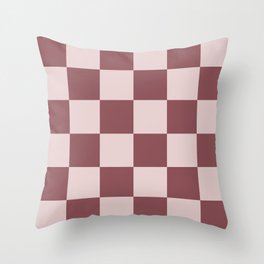 Checkered (Plum) Throw Pillow