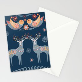 Nordic Winter Blue Stationery Card
