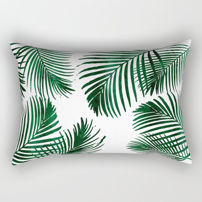 Tropical Palm Leaf Rectangular Pillow