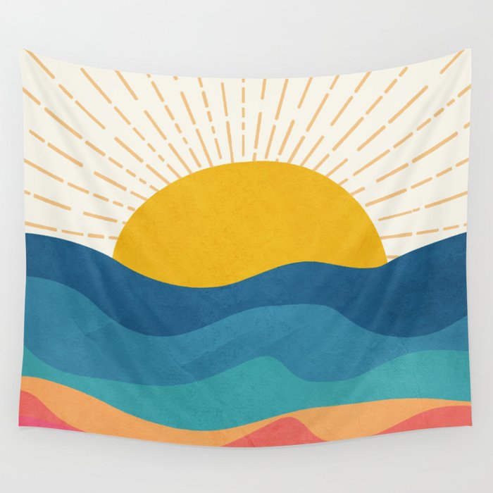 Sea Sunrise Wall Tapestry