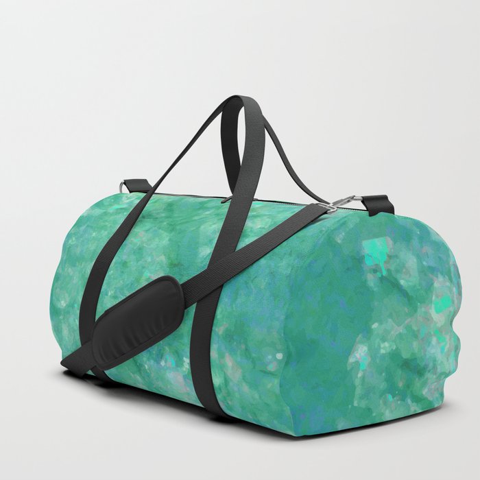 Teal Quartz Crystals Duffle Bag