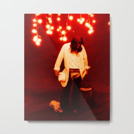 Cowgirl in Red Metal Print | Long Exposure, Photo, Film, Monochrome 
