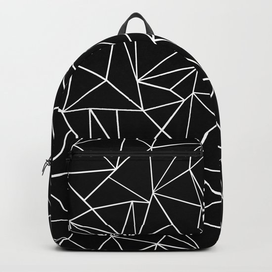 Abstraction Outline Black and White Backpack