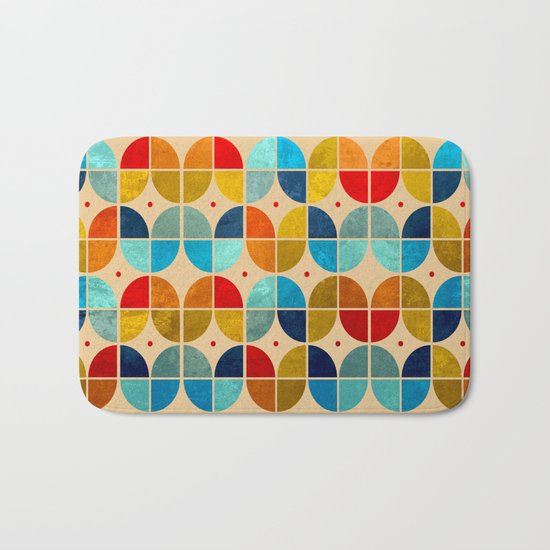 Happy tulips grunge Bath Mat