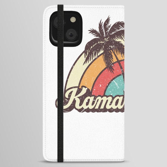 Kamari beach beach city iPhone Wallet Case