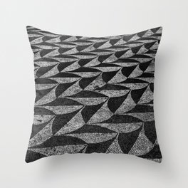 Italian Mosaic in b+w Throw Pillow