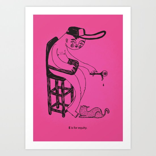 E / disable alphabet Art Print