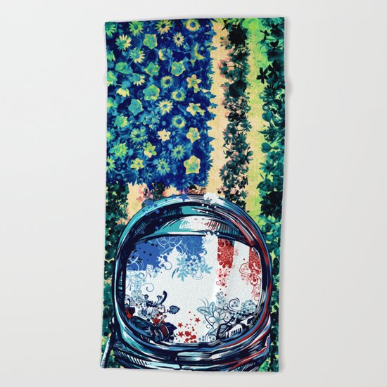 pop art usa collage 3 Beach Towel