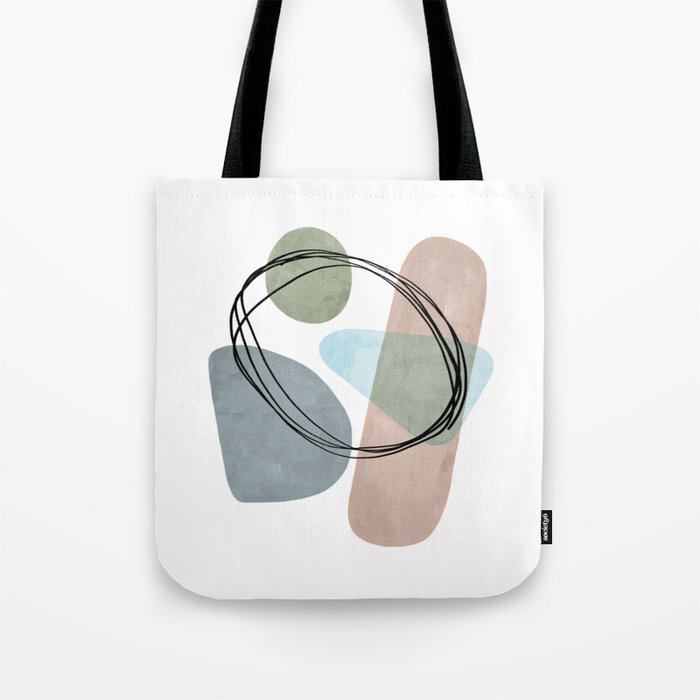 Abstract blob art with chalk texture Tote Bag
