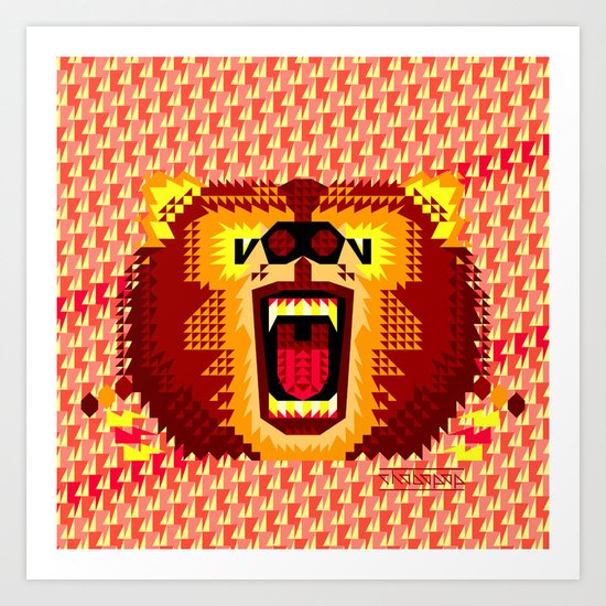 Geometric Bear 2012 Art Print