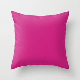 Magenta (Dye) - solid color Throw Pillow