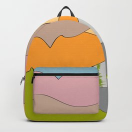 Berge, Täler und Auen Backpack | Modern, Graphicdesign, Art, Digital, Pattern 
