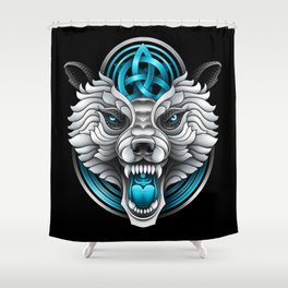 The Electric Acid Wolf Shower Curtain
