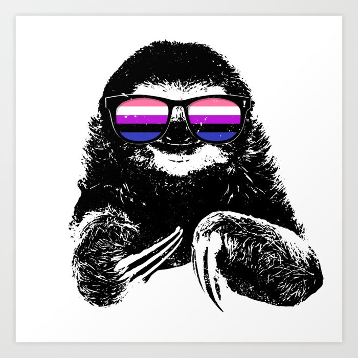 sloth with eye glasses