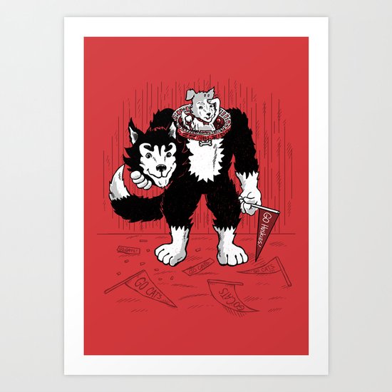 Mascot in Training Art Print