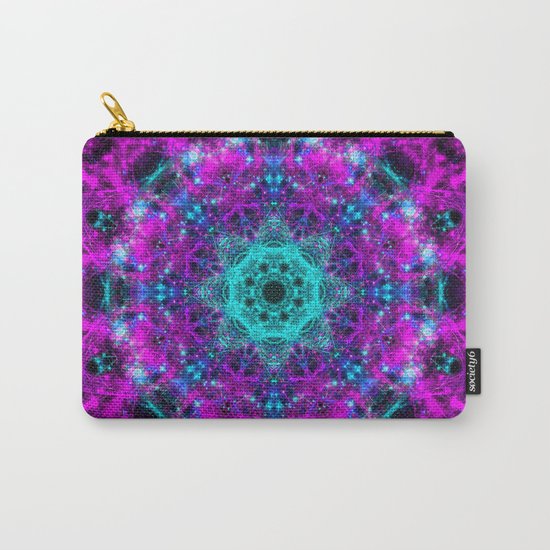 Neon Space Mandala Carry-All Pouch