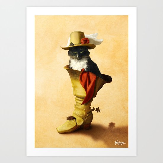 Little Puss in Boots Art Print