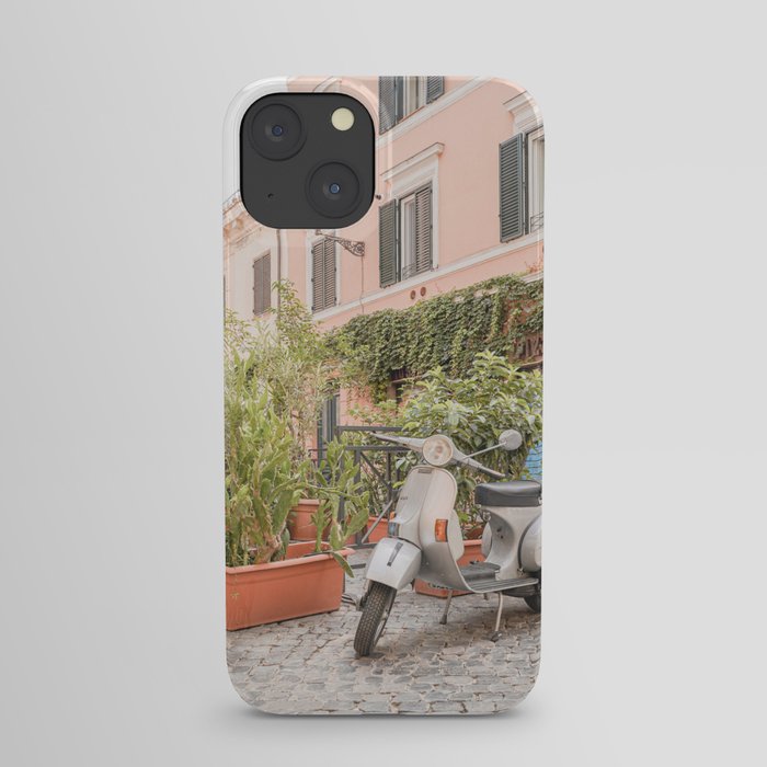 Retro Scooter in Rome | Pastel Color City Street in Italy Photo Art Print | Europe Travel Photography  iPhone Case