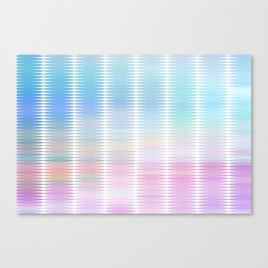 Soft Pastel Oval Geometric Abstract Canvas Print