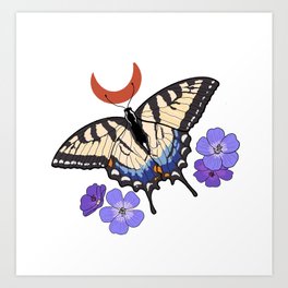 Scorpio Zodiac Butterfly Art Print