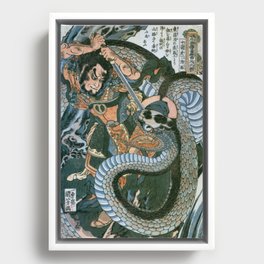 Utagawa Kuniyoshi - Of Brigands and Bravery: Kuniyoshi's Heroes of the Suikoden Warrior #4 Framed Canvas