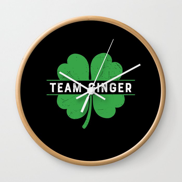 Team Ginger St Patrick's Day Wall Clock