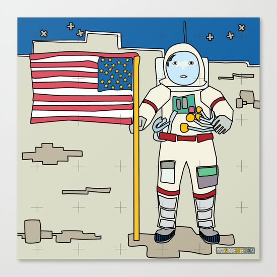 Moon Astronaut 1969 Canvas Print