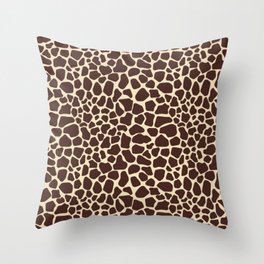 Giraffe print Throw Pillow | Safari, Nature, Drawing, Giraffe, Summer, Pattern, Exotic, Camouflage, Zoo, Fabric 