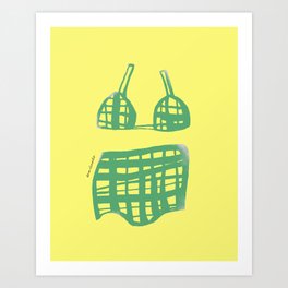 Swimwear or Lingerie? A whimsical illustration Art Print