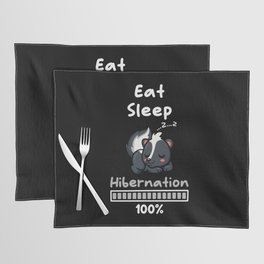 Eat Sleep Hibernation 100 Skunk Placemat