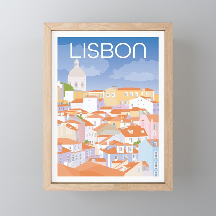 Lisbon Portugal Framed Mini Art Print