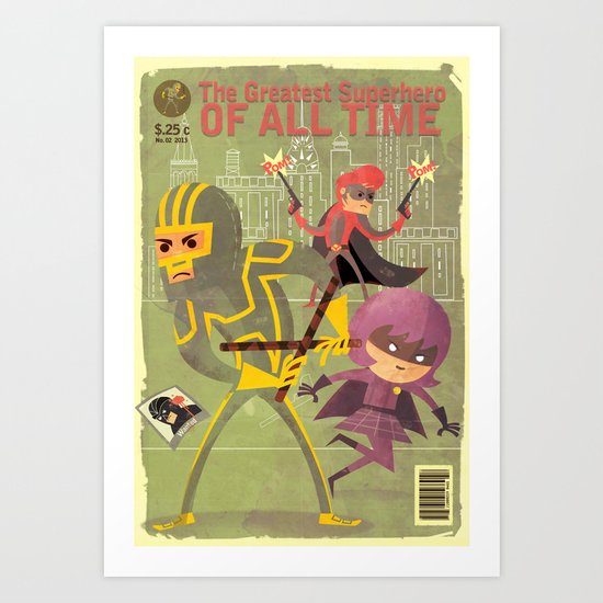 kick ass fan art 2 Art Print