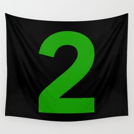 Number 2 (Green & Black) Wall Tapestry