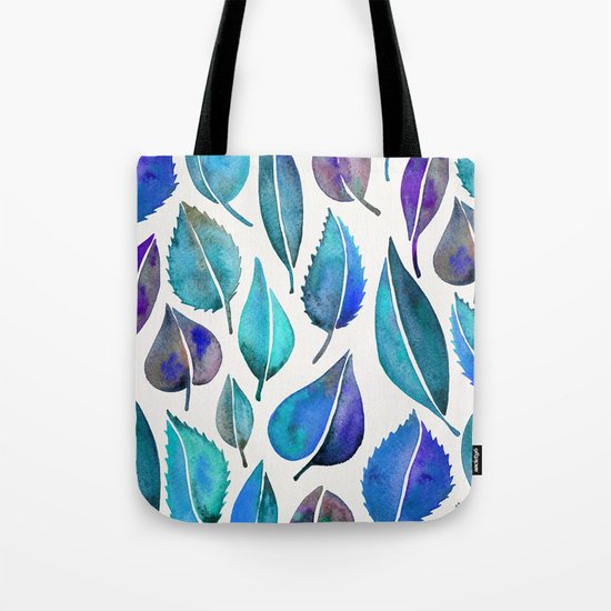 Cascading Leaves – Blue Palette Tote Bag
