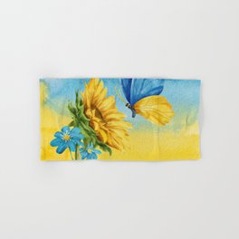 ukrainian sunflower art Hand & Bath Towel