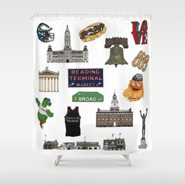 Philly Flash Sheet Shower Curtain