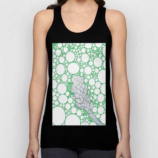 Nature Green Christmas Lights - Alpinia purpurata – Red Ginger Flower Unisex Tank Top