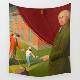 Parson Weems' Fable, 1939 by Grant Wood Wall Tapestry