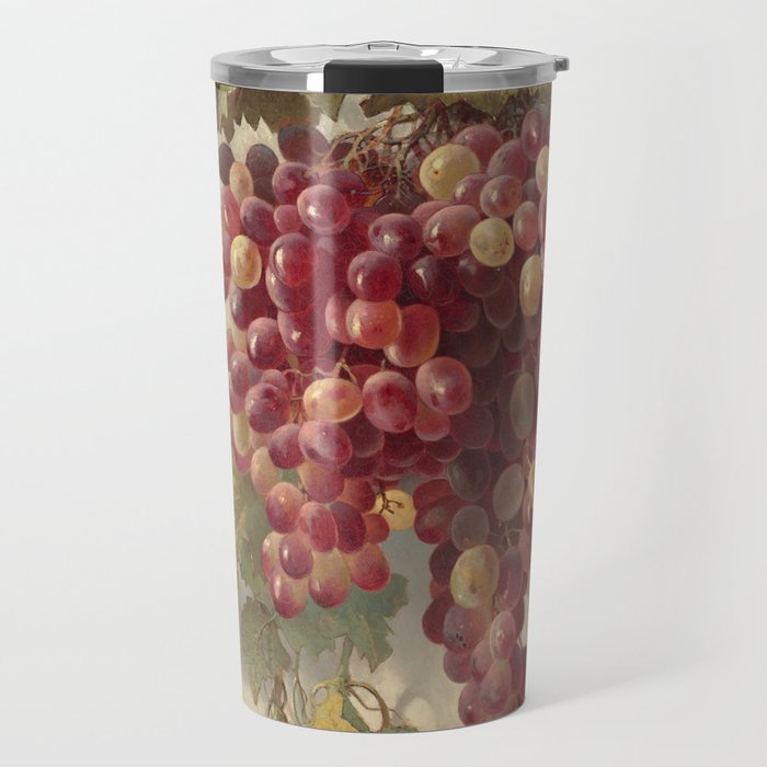  Grapes Against White Wall - Edwin Deakin Travel Mug