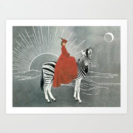 My zebra and I Art Print