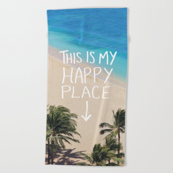 Happy Place Beach Towel