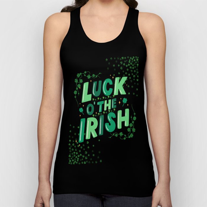 st patricks day with text, Luck O'The IRISH quote, Design. Tank Top