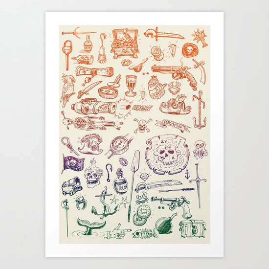 all hands on deck Art Print